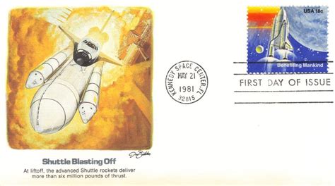 Space First Day Cover Shuttle Launching With Images Sally Ride