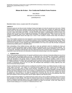 Fillable Online Pangea Stanford Release The KrakenHow Geothermal