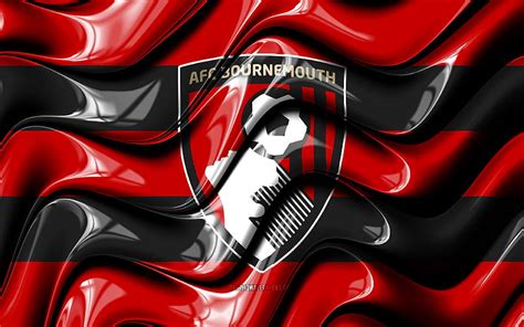 Bournemouth Fc Flag Red And Black 3d Waves Efl Championship