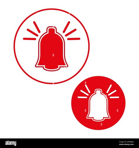 fire alarm icon fire warning bell vector illustration eps  stock