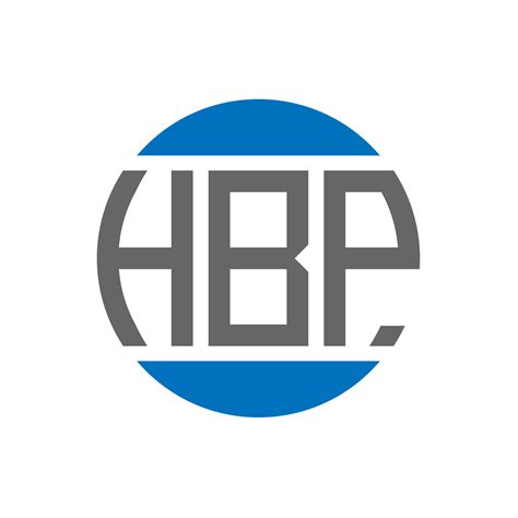 HBP letter logo design on white background. HBP creative initials