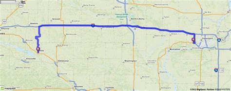 Driving Directions From 14910 110th Ave Davenport Iowa 52804 To Pella