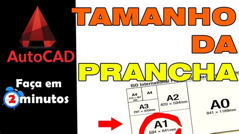 COMO CONFIGURAR O TAMANHO DA PRANCHA EM 2 MINUTOS AutoCAD YouTube