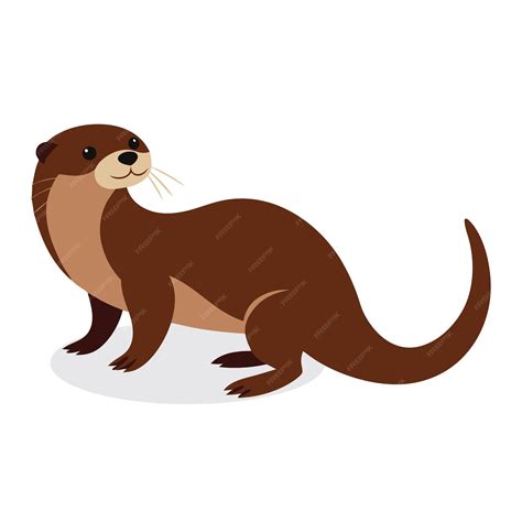 Premium Vector Otter Animal Isolated Flat Vector Illustration On