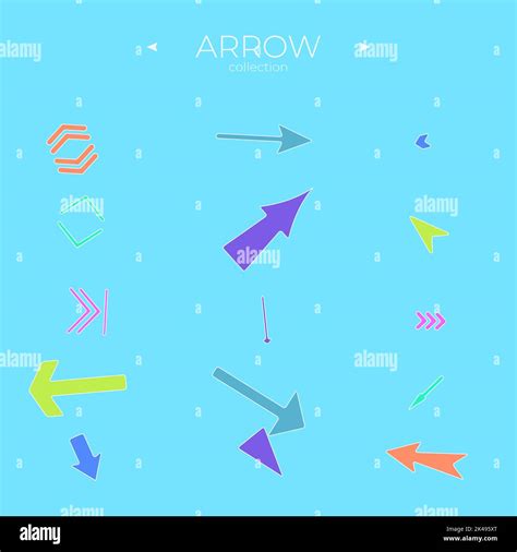 Set Of Arrows Colorful Comic Arrow Arrow Logo Concept Symbol Set