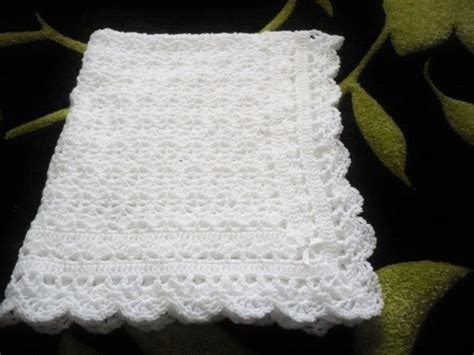 White Crochet Christening Blanket Home Idea