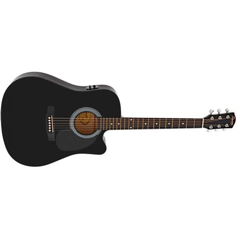 FENDER SQUIER SA-105CE DREADNOUGHT BLACK W/FISHMAN PREAMP
