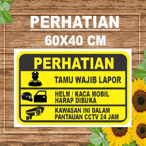 Jual Stiker Perhatian Tamu Wajib Lapor X Cm Jakarta Pusat