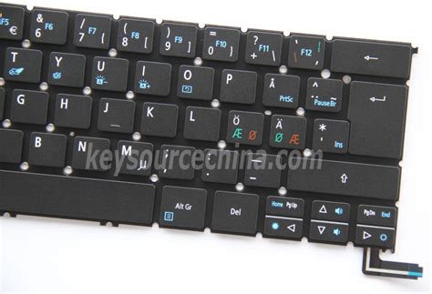 Black Acer Aspire S3 392 S3 392G Nordic Scandinavian Keyboard