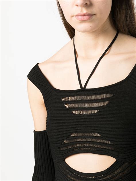 AndreĀdamo Cut Out Detail Knitted Top Farfetch