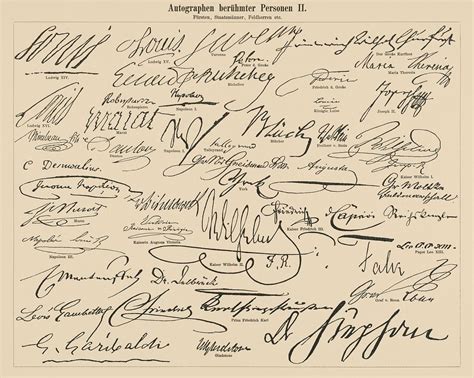 Autographs Famous Figures 2 1894 Free Photo Rawpixel