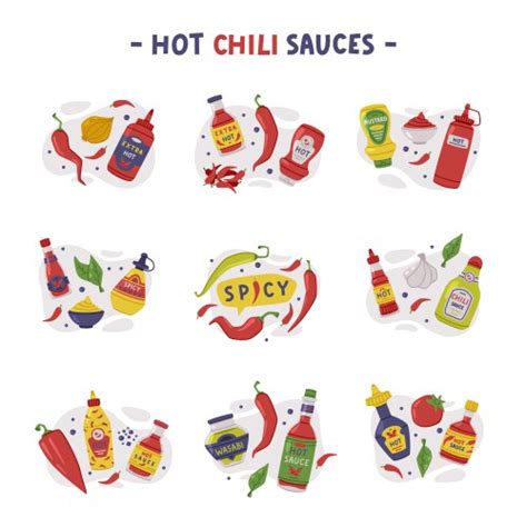 Hot And Spicy Chili Sauce In Plastic Bottle Vector Image