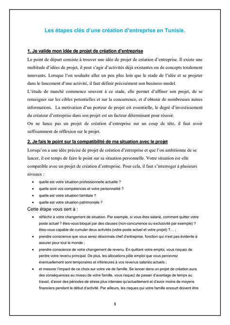 SOLUTION Cours Cr Ation D Une Entreprise Studypool