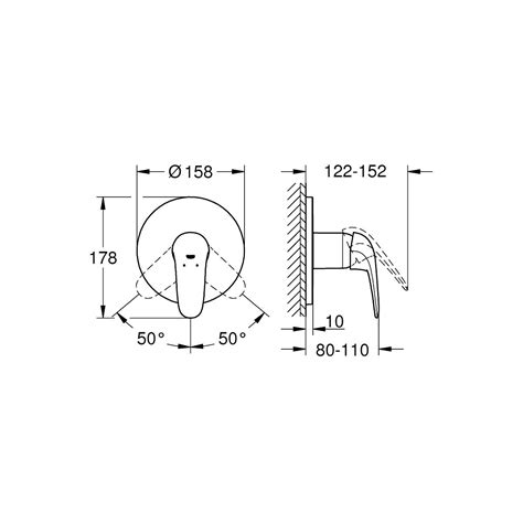 Grohe Eurostyle Einhebel Brausebatterie Chrom Elektroshop