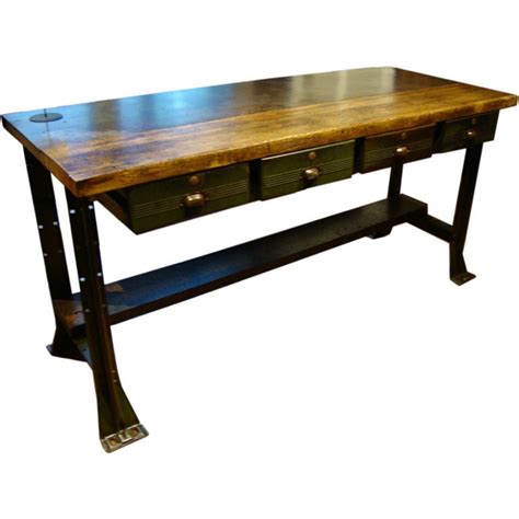 Early Vintage Industrial Work Table at 1stdibs