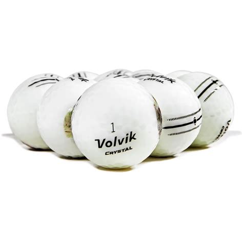 Volvik Crystal White Logo Overrun Golf Balls