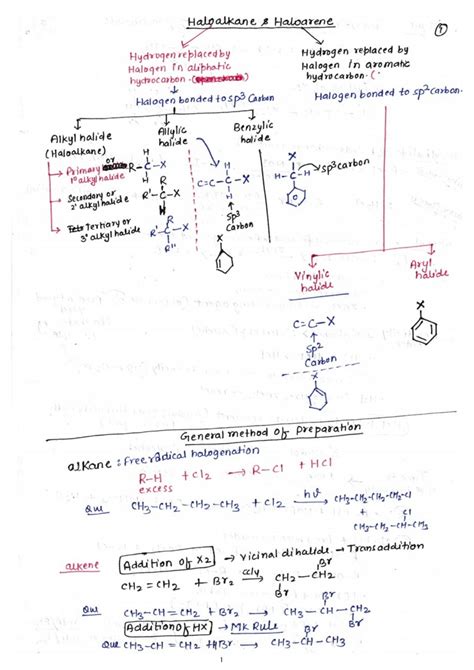 SOLUTION Halo Alkene And Halo Arenes Handwritten Notes Class12 Jee