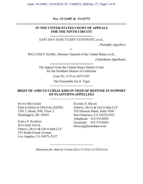 Asylum Eligibility & Procedural Modifications Amicus Brief - KIND