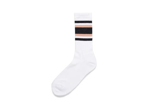 Wacko Maria Sports Socks White Orange