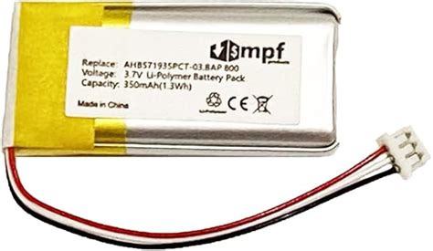 MPF Products Batterie De Rechange BAP 800 350 MAh Compatible Avec Les