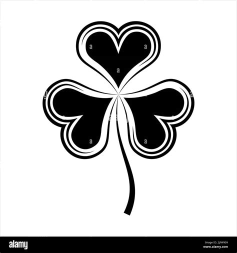 Shamrock Three Leaf Clover Icon Vector Art Illustration Stock Vector