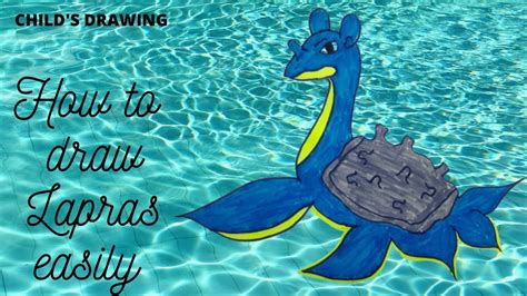 How To Draw Lapras Pokemon Easy Step By Step Youtube