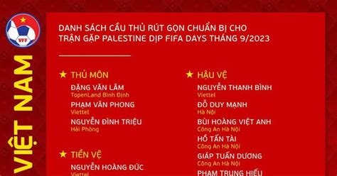 Hlv Troussier Ch T Danh S Ch I Tuy N Vi T Nam U Palestine Nh Ng