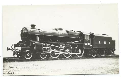 LONDON MIDLAND SCOTTISH RAILWAY LMS Steam Loco No 5241 Real Photo