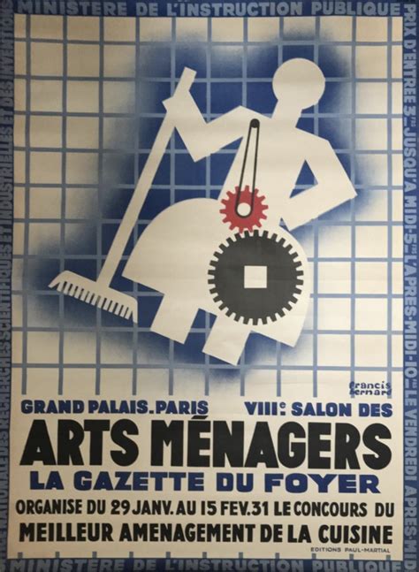 Arts Menagers Grand Palais By Francis Bernard Original Vintage Poster