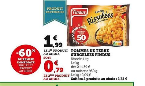 Promo Pommes De Terre Surgel Es Findus Chez U Express