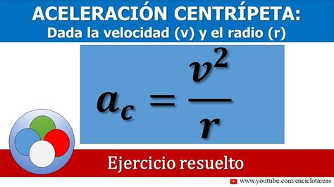 Ejercicio resuelto de Aceleración Centrípeta en 2022 Ejercicios