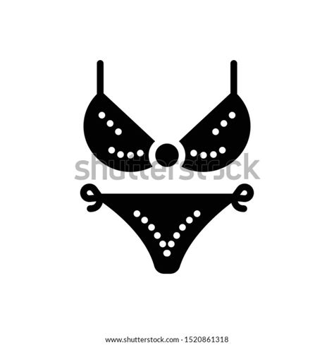 Vector Black Icon Bikini Stock Vector Royalty Free 1520861318 Shutterstock