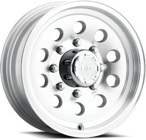 175x675 S20 Silver Machined Sendel Aluminum Trailer Rim