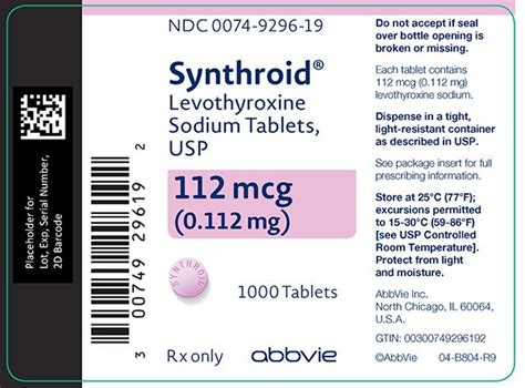 Synthroid Fda Prescribing Information Side Effects And Uses