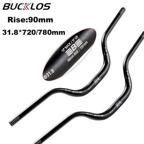 BUCKLOS Bicycle Swallow Handlebar 31 8mm 25 4mm Rise 90mm Mountain Bike