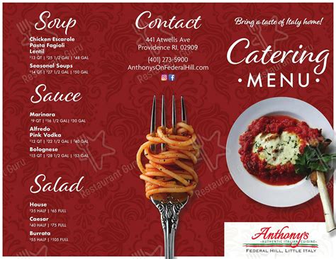 Dining at Anthonys Family Restaurant Services and Menu 3