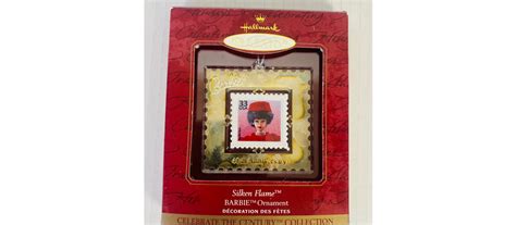 Hallmark Ornament Century Stamp Silken Flame Barbie 1999 NRFB Doll