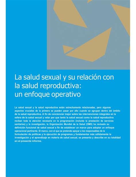 La Salud Sexual Y Su Relación Con La Salud Reproductiva Salud Global Udocz