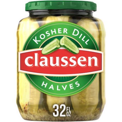 Claussen Kosher Dill Pickle Halves 32 Fl Oz Frys Food Stores