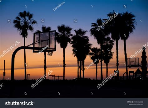 Venice Beach Basketball Court Sunset Stockfoto 1189202332 Shutterstock