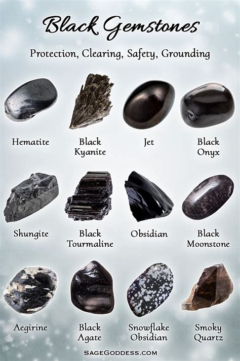 Black Gemstones Piedras Y Cristales Piedras Curativas Minerales Y