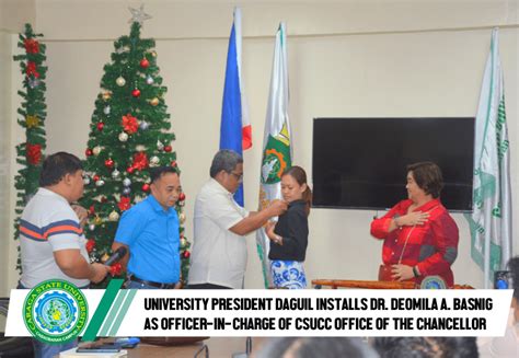 Csucc Welcomes The Newly Installed Chancellor Caraga State University