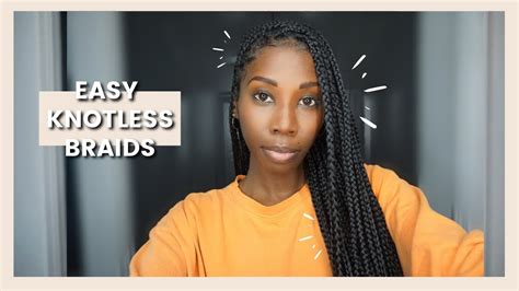 Diy Knotless Box Braids Watch Me Youtube