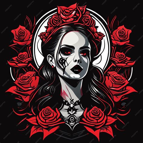 Premium Vector Skull And Roses Dead Skeleton Head And Red Flowers