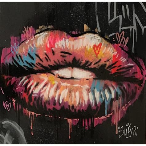 Peinture give me a kiss par Sufyr Carré d artistes