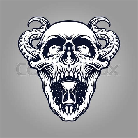 Demon Skull Zombie Tattto and ... | Stock vector | Colourbox