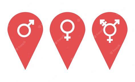 Premium Vector Gender Location Pin Set Set Of Sexual Orientation