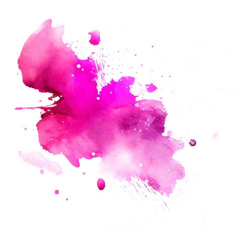 Pink Watercolor Paint Splash Isolated Vector Art At Vecteezy