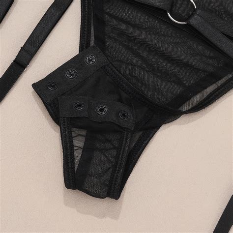 Women Underwire Lingerie Set Underwear Hot Erotic Lingerie Sexy Lingerie Fishnet Tights