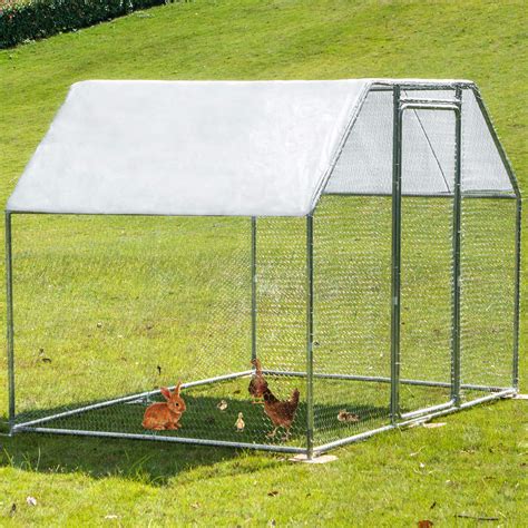 Buy VEVOR Metal Chicken Coop 9 5 X6 5 X6 Large Walk In Hen House With